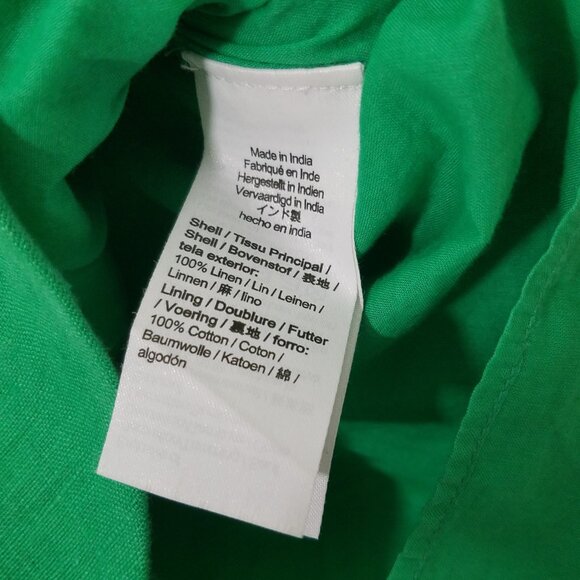 J. Crew 100% Linen Mini Skirt Green Size L - Picture 4 of 4